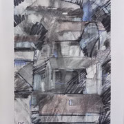 “Case a Cernusco”, tecnica mista su carta Daler Rowney, cm. 21 x 29,7