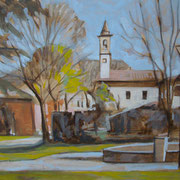“Mattina a Santa Maria” - olio su cartone cm. 30 x 20 - Cernusco sul Naviglio, collezione privata