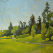 “Mattina al Parco di Monza” - olio su tavola cm 22,5 x 40 – Cernusco sul Naviglio, collezione privata