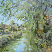 “Mattina di luce sulla Martesana” - olio su tela cm. 50 x 50 – Lissenrbroek (The Netherlands), collezione privata