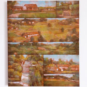 “Pensieri campestri”, olio su tela, cm. 50 x 60