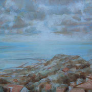 “Nuvole su Varazze” - tecnica mista su carta cm. 40 x 30 - Siena, collezione privata