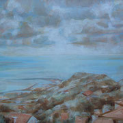 “Nuvole su Varazze” - tecnica mista su carta cm. 40 x 30 - Siena, collezione privata