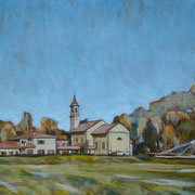 “I prati di Santa Maria” - olio su tela cm. 50 x 35 - Pratola Peligna, collezione Avis