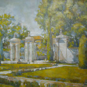 “Nei Giardini all’Italiana” - olio su tela cm. 50 x 60 – Cernusco sul Naviglio, collezione privata