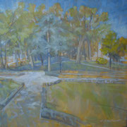 “Mattina ai Giardini all’Italiana” - olio su tela cm. 50 x 50