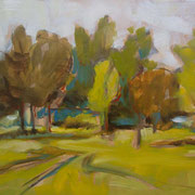 “Boschetto a Cavalese” - olio su faesite cm. 20 x 30