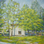“Primavera a San Rocco” - olio su tela cm. 40 x 40 - Cernusco sul Naviglio, collezione privata