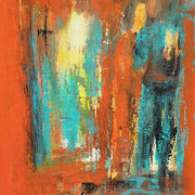 2020-16 Couple orange - Technique mixte - 73x60cm (collection privée)