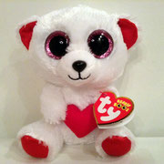 Cuddly: "A bear with a heart, none cuter can be, please promise me that you'll never lose me!"