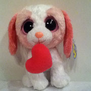 Cookie pink with pink heart: "When I see you I wag my tail, my love for you will never fail!"
