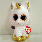 Pegasus: "I have a gold horn and my fur is all white, these bright colors make it hard to hide in the night!"