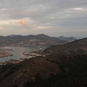Imagen del Puerto de Cartagena desde la Atalaya