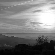 Paysage de Noël - Depuis le château de Saint-Saturnin-les-Apt, Provence (Vaucluse), Décembre 2011