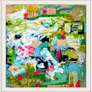 Jardins enneigés. Acryliques, encre et sable sur papier 30 x 30 cm