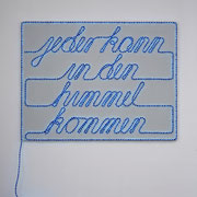 jeder kann in den himmel kommen, 2007, Lichtschlauch, Gabun, 221 x 168 x 10 cm