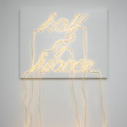 half of heaven, 2008,  Lichtschlauch, Gabun, 142 x 180 x 10 cm