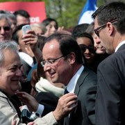 François Hollande à Vaulx en Velin © Anik COUBLE