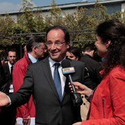 François Hollande à Vaulx en Velin © Anik COUBLE