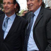 François Hollande et  Gérard Collomb  © Anik COUBLE