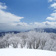 山頂付近の雪景色