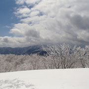 山頂付近の雪景色