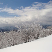 山頂付近の雪景色