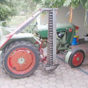Hatz H113 Seitenansicht mit Mörtl Mähwerk