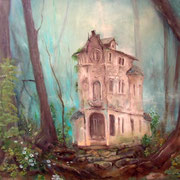 Altes Haus im Wald (80 x 60 cm)