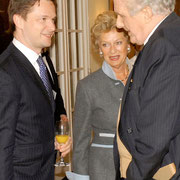 Carl Grouwet, Oberbürgemeisterin Petra Roth, RA Rüdiger Volhard; Frankfurt am Main, Empfang Musikverlag C.F.Peters Musikmesse 30. März 2007