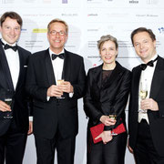 Dr. Hagen Lippe-Weißenfeld, Eckard Schulze-Neuhoff, Marion Ackermann, Carl Grouwet; Düsseldorf Fundraising Dinner Kunstsammlung Nordrhein-Westfalen, 03. Dezember 2011