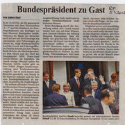 Besuch des Bundespresident Joachim Gauck und Frau Daniela Schadt; Düsseldorf SMKP, 04. Juli 2012