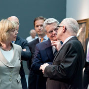 Daniela Schadt, Carl Grouwet, Bundespräsident Joachim Gauck, Beat Wismer; Düsseldorf SMKP, Foto Bernd Ahrens, 04. Juli 2012
