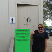 2018 10 20  Linda Motha likes the temporary signwriting.