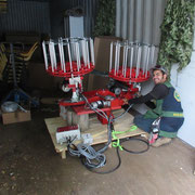 2019 05 12 Jacob Motha, enjoying a break from his uni studies in Wagga, came home to help set up the club's shiny new Laporte trap.