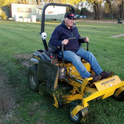 2020 06 03 Bob Pigram spends hours at the club, maintaining the grounds.