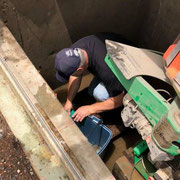 2018 12 15 Working Bee:  Tony Ruvolo getting down and dirty in Traphouse no.3.