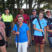 2019 02 26 Female Participation Initiative - Rear: Dave Cole Phil Smith Anton Motha Col Crittenden Steve Tamme   Front: Chelsea Cole Olivia Williams Jess Peacock Sally Peacock