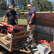 2019 01 12 Installing the Laporte Twinlap trap lent to the club by Bronzewing Australia.