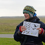 Die Regenpfeiferin Birte Weinbecker im Element