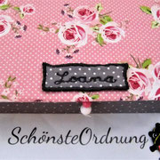 Mädchen Schmuckkästchen XL - XXXL Japanstoff romantische Rosen, Landhaus, personalisierbar  