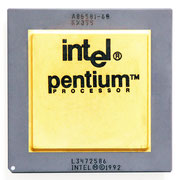 Intel Pentium 60 MHz with "PROCESSOR" printing (1). SX835. This processor has the Pentium FDIV-Bug