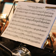 Detalle de partitura de trompeta.