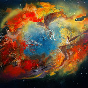 Universe II, oil on canvas, 200cm x 240cm, 2015