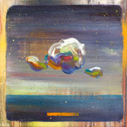 "Sky study III", Öl/Lwd, 35 x 35 cm, 2018