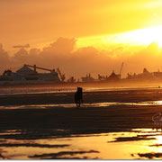 .. morgens 6:30 Uhr am Strand von Calais