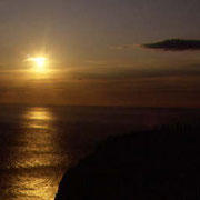 Ile de Mageroy - Cap-nord -  3Juillet 1985; soleil de minuit, un instant grandiose !!