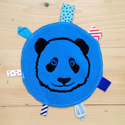 Panda schwarz auf blau