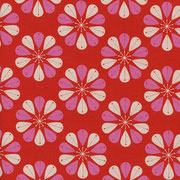 Retro Flowers red