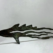 SETCH -Bronze, patine verte - 8 ex - 36X15X9cm - Galerie Gabel, Biot